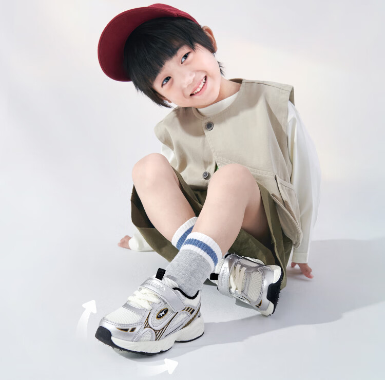 Mutong Kids Sports Shoes Spring Autumn Boys Retro Silver Trendy Running Mesh Casual Shoes Girls Sweet Cool Purple Size 29 13