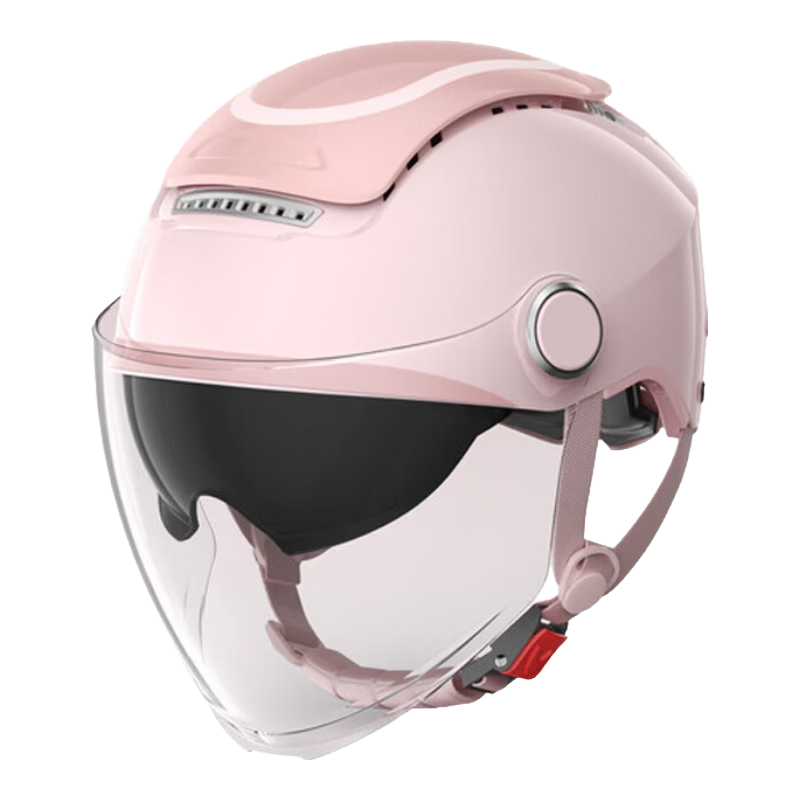 Two Little Bees 3C Certified Electric Vehicle Helmet Motorcycle Four-Season Universal Half Helmet Sun Protection Anti-Fog Dual Lens Zero-Pressure Skylight Unisex Electric Bike Helmet TK47 Zero-Pressur