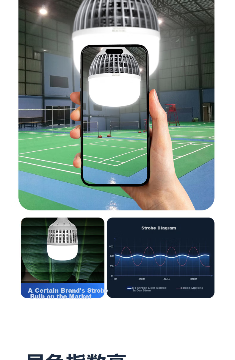 BOSAN LED Bulb 50W High Power Fin Heat Dissipation Bulb Factory Warehouse High Brightness 6500K Energy Saving Waterproof Industrial Lamp E27 Screw Base 2-Pack 3