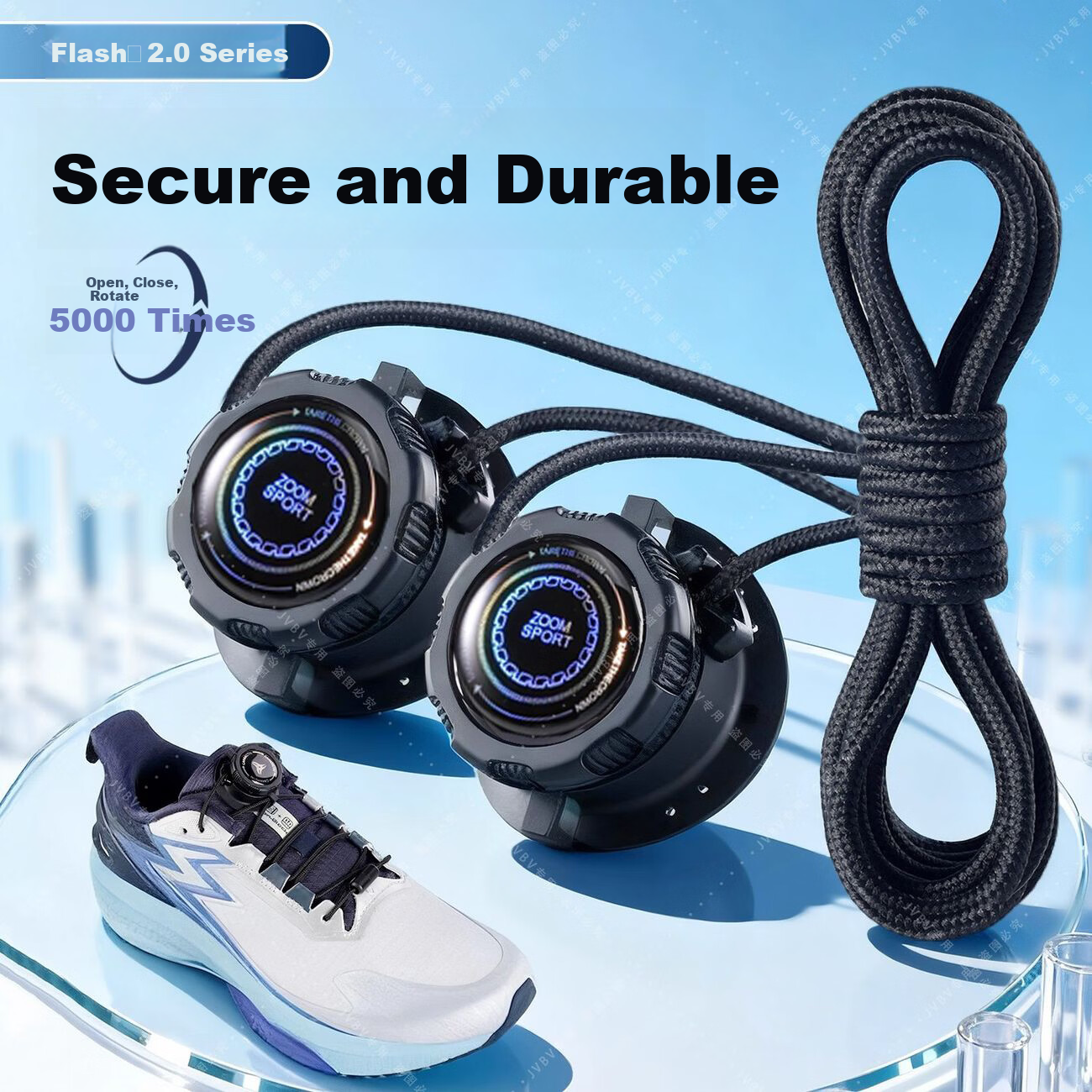 Footprint Tribe Rotating Button Shoelaces Unisex Lazy No-Tie Self-Locking Shoelaces Black 1 Pair 120cm