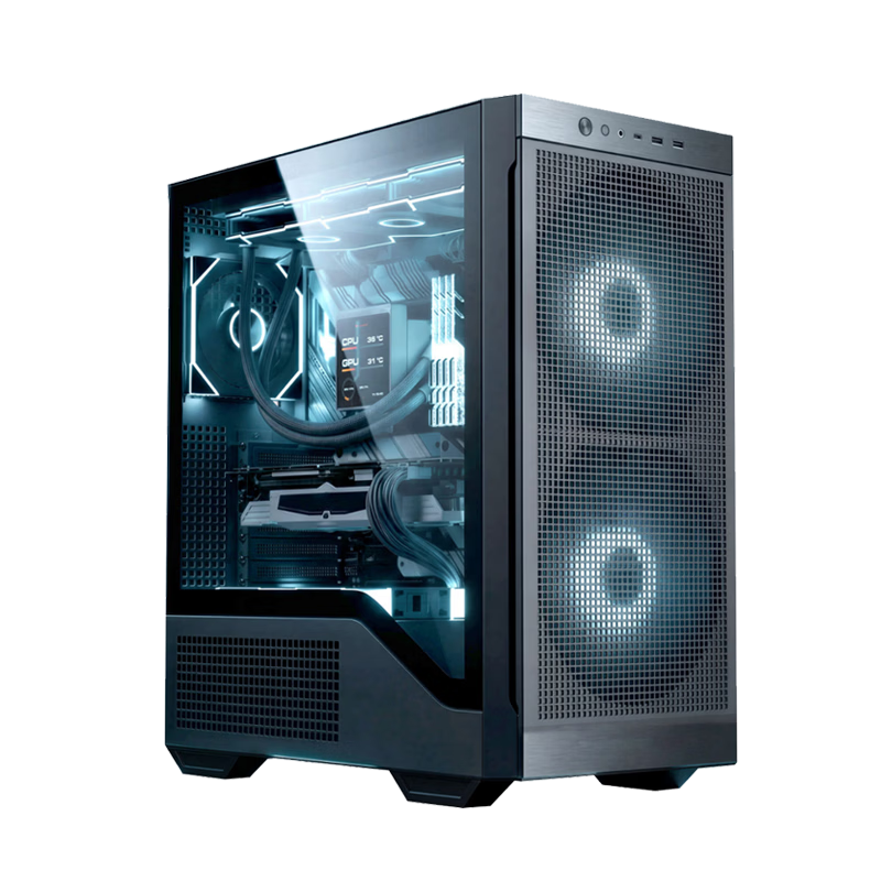 Cougar MX600 MAX Full Tower Desktop Glass Side Panel Case ATX Motherboard Support 360mm Water Cooling Black