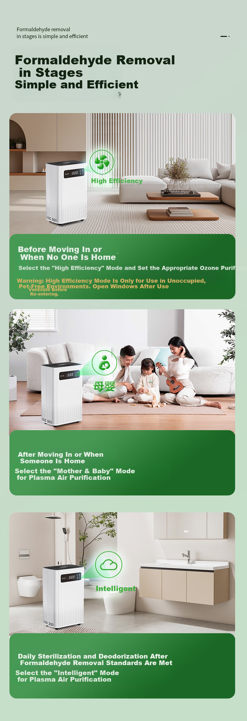 Chuanglvjia ProMax Smart Formaldehyde Removal Air Purifier - Bacteria and Odor Removal, Plasma Technology, No Consumables, Suitable for Up to 180㎡, Formaldehyde Display + AI Connectivity 7
