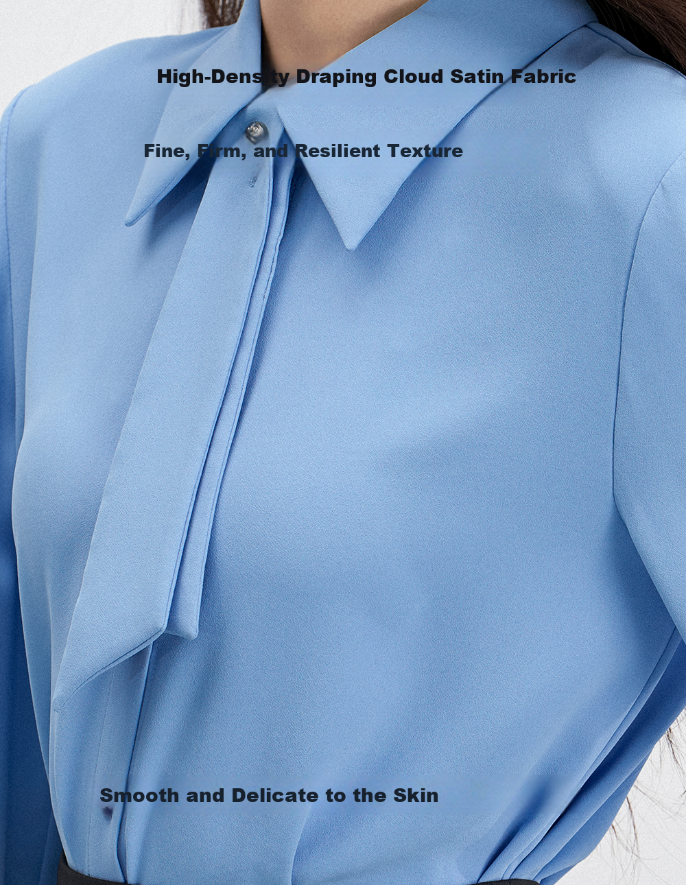 Miss Bird Anti-Wrinkle Stain-Resistant Long Sleeve Ribbon Shirt Women's Workplace Commuting Premium Formal Interview Top 7