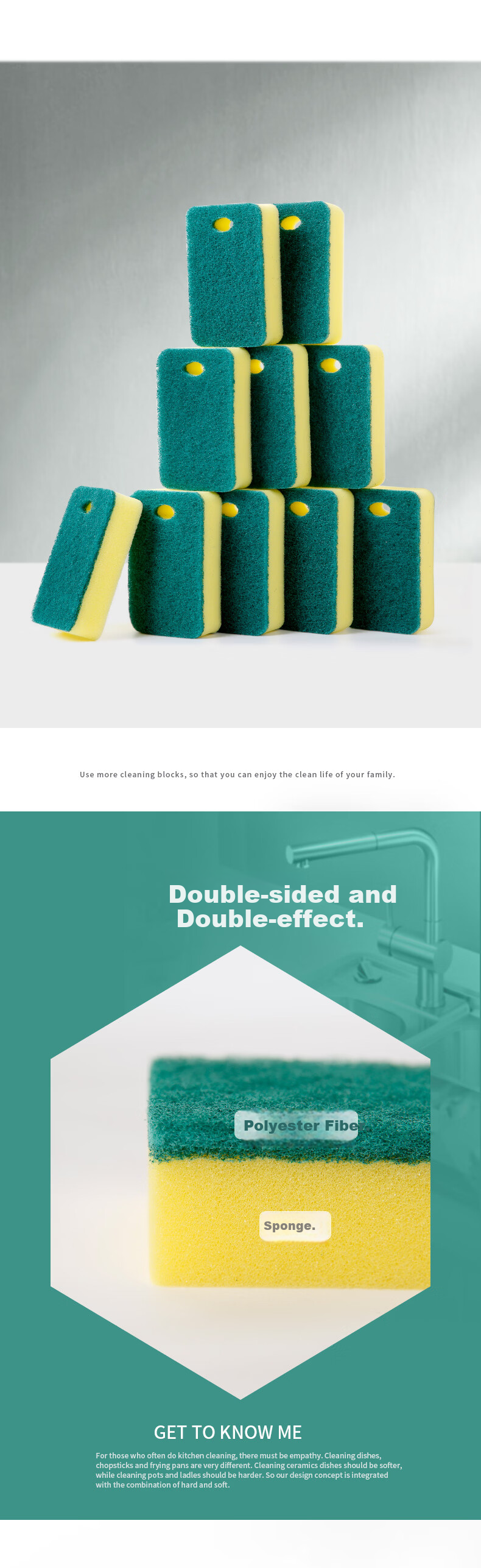 Xiyio Sponge Cleaning Pads 10 Pieces 1