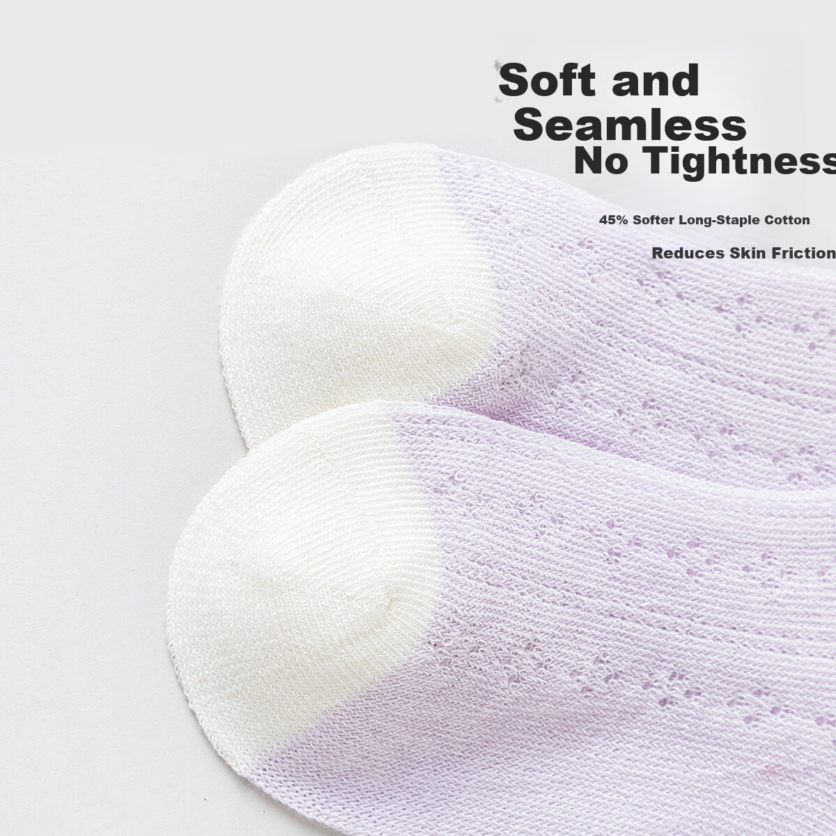 Little Pig Banner Summer Mesh Class A Infant Newborn Non-Binding Chubby Leg Xinjiang Long-Staple Cotton Seamless High Elastic Baby Cotton Socks