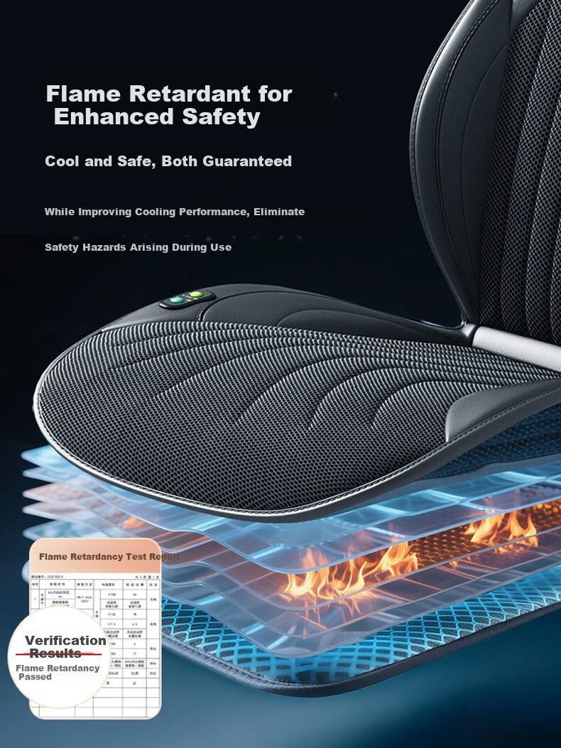 Digalun Car Ventilated Seat Cushion Summer Aigo Patriot Seat Cooling Ice Silk Breathable Massage Cushion 5
