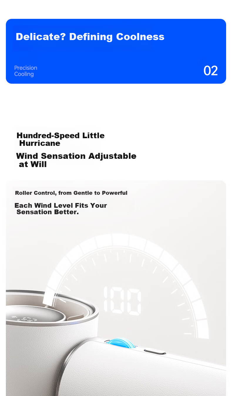 JISULIFE Pro1 Mini Handheld Portable High-Speed Bladeless Turbo Rechargeable Outdoor Fan White 8