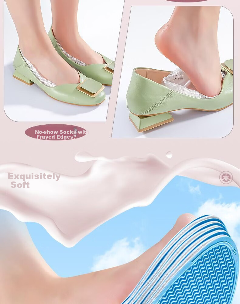Footprint Tribe Barefoot Magic Insoles Men's Summer Breathable Sweat-Absorbing Odor-Resistant Latex Non-Stick Insoles Size 39-40 [2 Pairs] 4