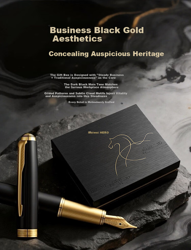 HERO Premium Luxury Fountain Pen Signature Pen Graduation Gift Student Birthday High-End Stationery Office E221 TAMA Cloud Gift Box 6