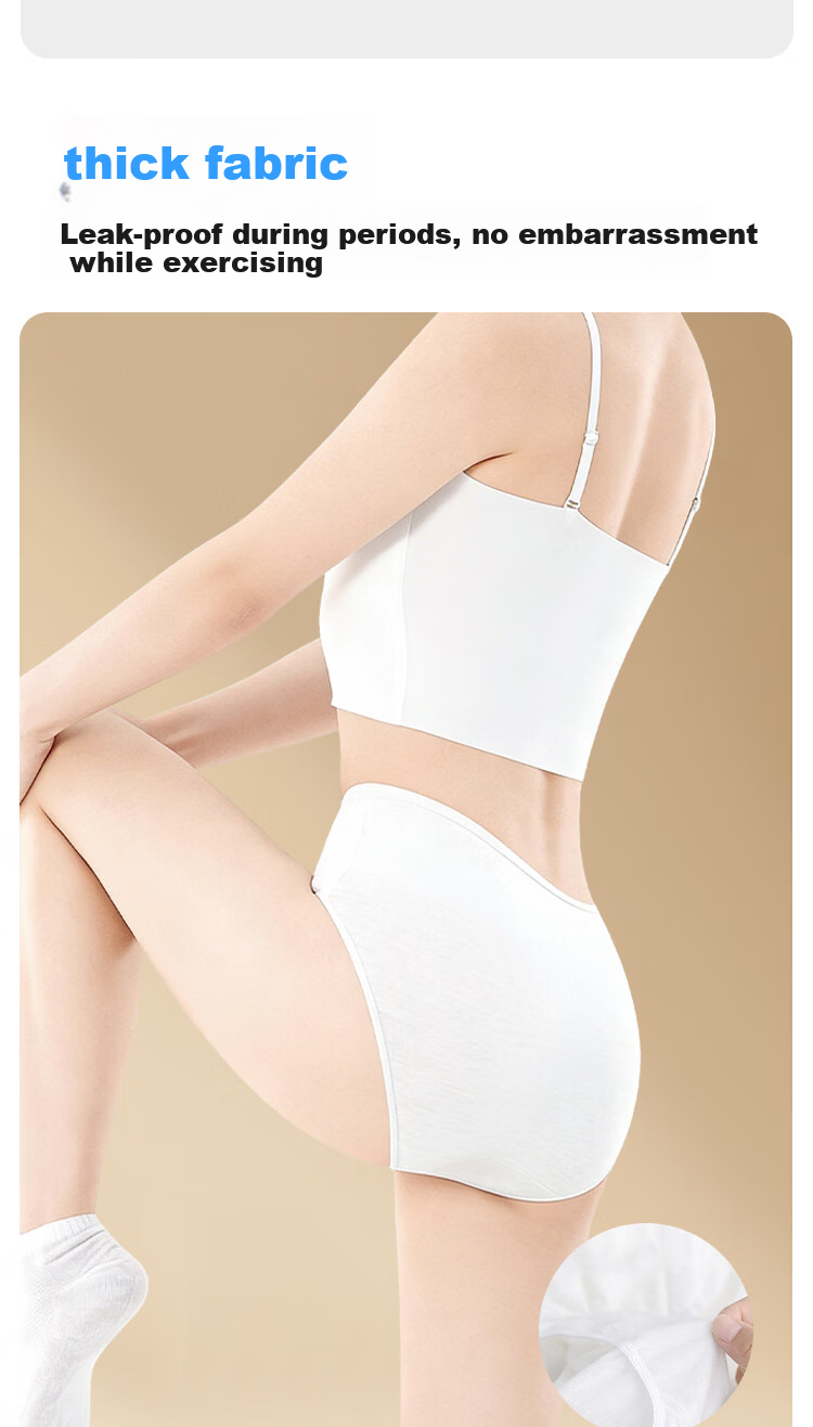 Yuanzimian Disposable Women's Underwear Travel Pack Breathable Sweat-Absorbent Wash-Free Direct Wear Lyocell Material Portable XXL 6