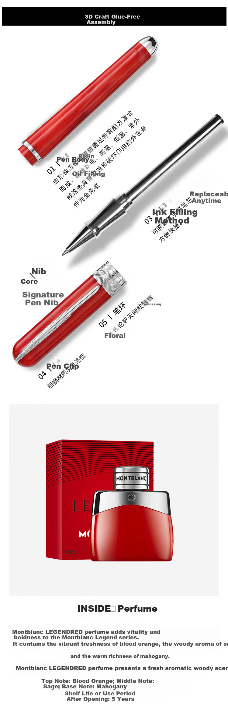 MONTBLANC MONTBLANC Perfume 129777 + Penide Black Signature Pen Gift Set [Gift] 30