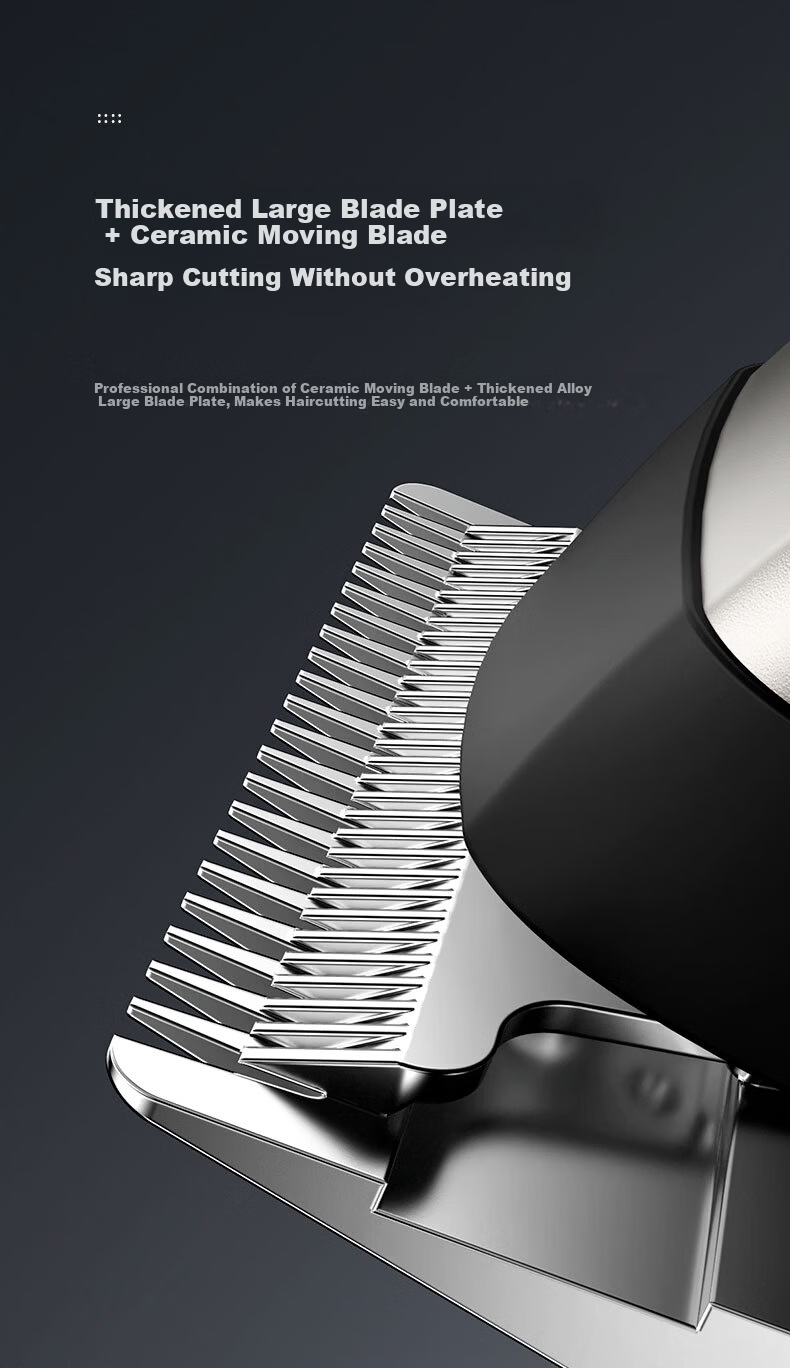 Qiman Professional Electric Hair Clipper Barber Haircut Trimmer Oil Head Salon Barber Shop Electric Hair Trimmer Gradient Engraving Adult Haircut Tool Full Set 2026 New Model 9