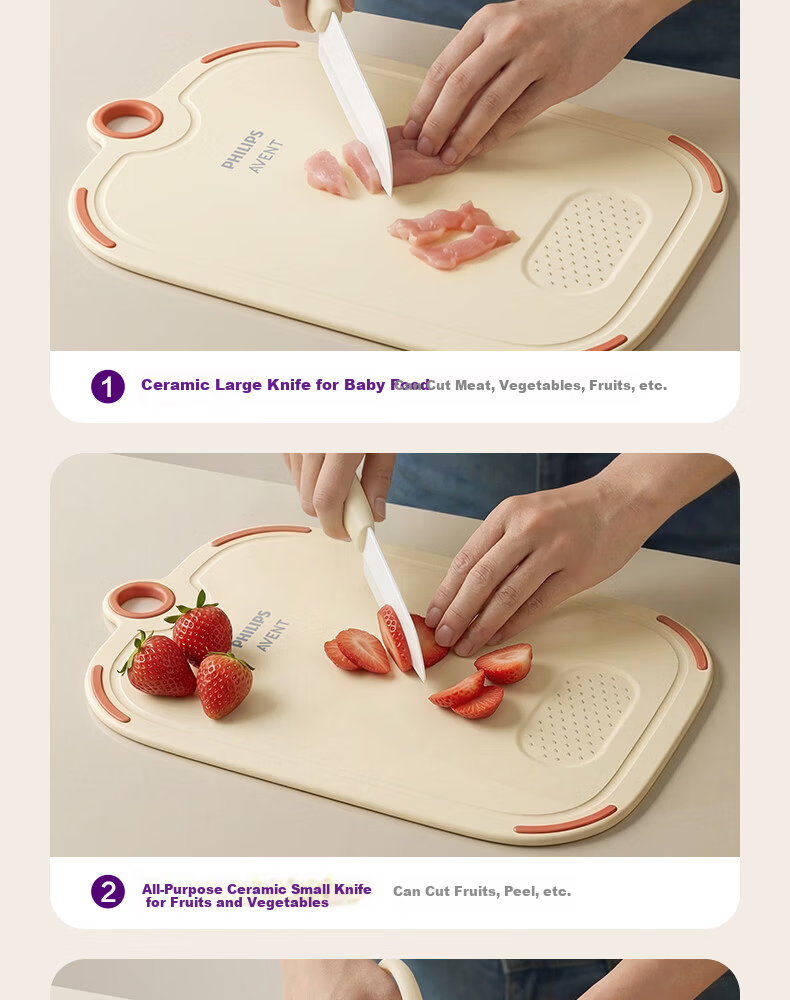 AVENT Philips Baby Ceramic Portable Food Container Set for Meat and Vegetables [5-Piece Set] Children's Lunch Box 3