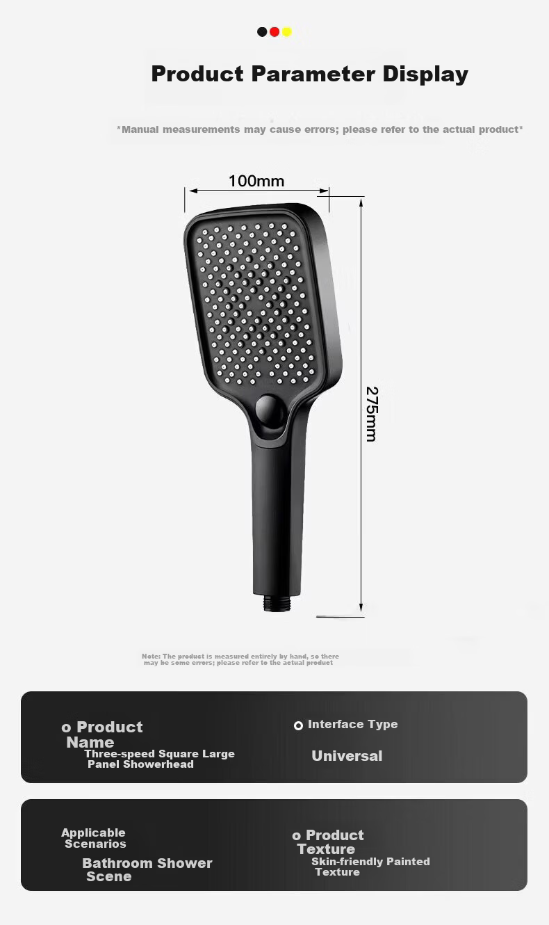 WUZORY [Germany] High-Pressure Shower Head Powerful Bathroom Multi-Function Handheld Shower Sprayer 12