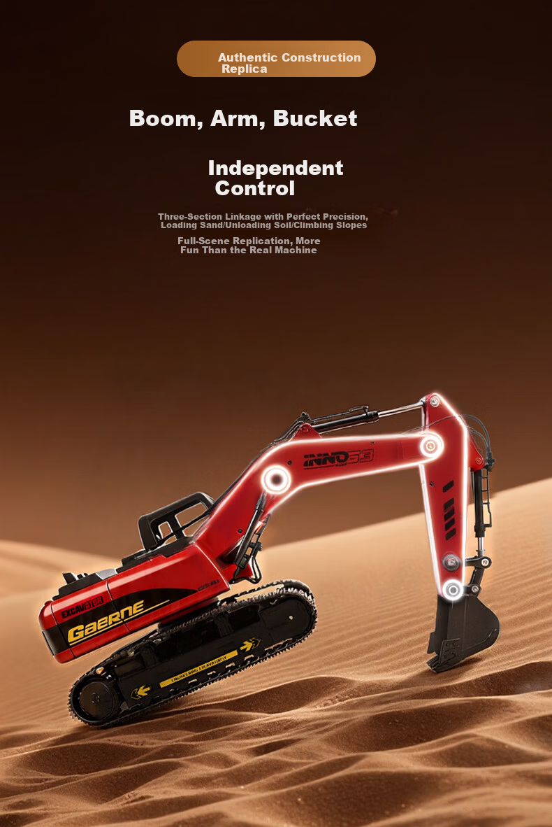 McLaren Remote Control Toy Excavator Engineering Vehicle Children's Day Gift for Boys Boys Birthday Gift Ages 3-6-12 10