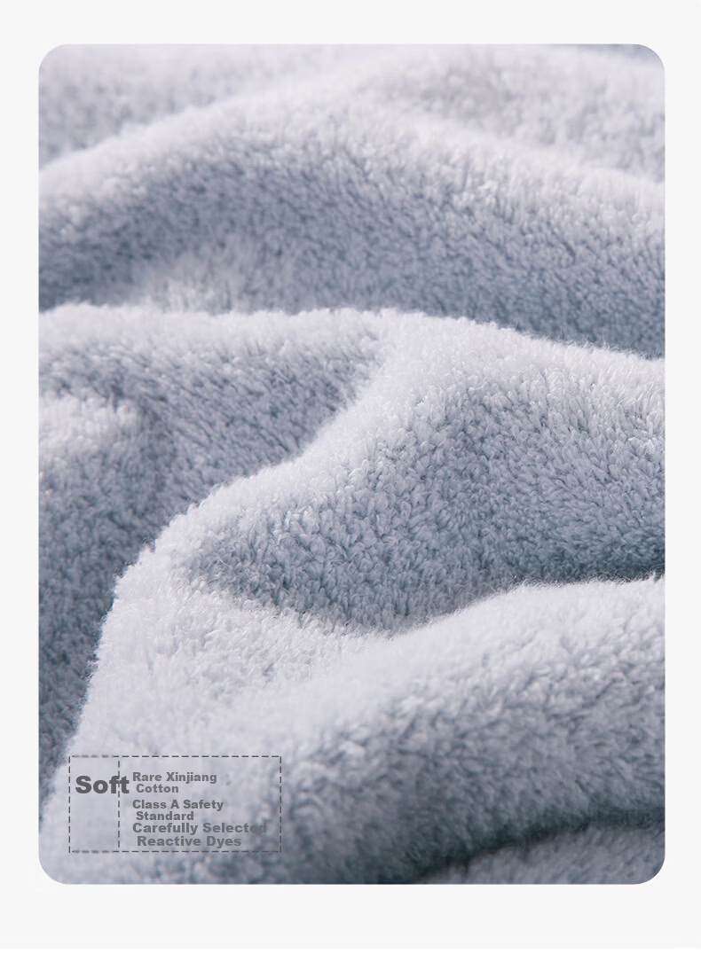 KING SHORE Pure Cotton Cloud Soft Small Towels Children's Large Square Face Hand Towels Hanging Type Class A Sports Face Towels 3 Pieces 4