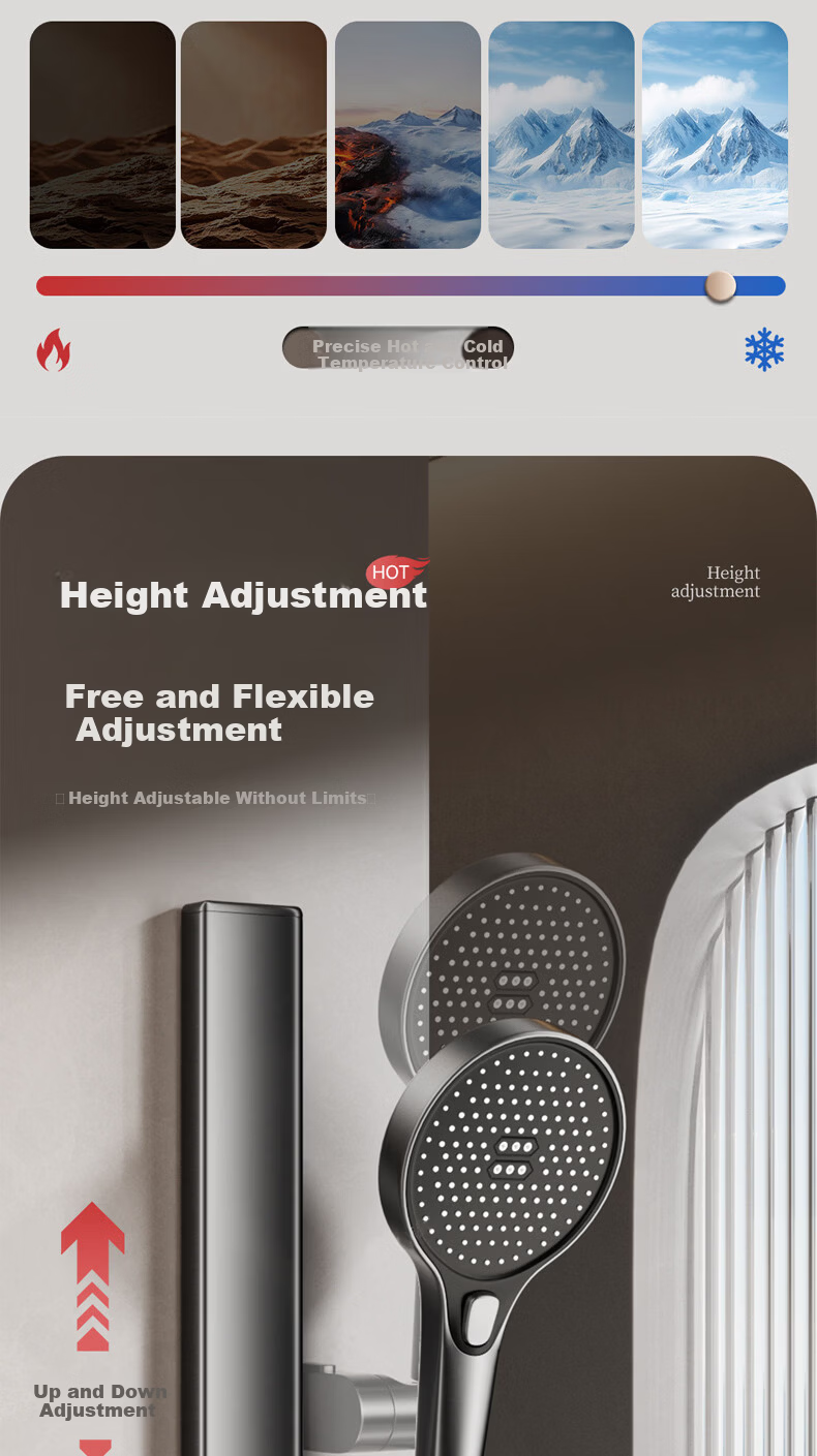 IVORPO [Germany] Shower Set Complete Integrated Automatic Descaling Bathroom Hot and Cold Pressurized Shower Head 12