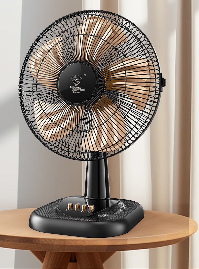 DIAMOND Desktop Electric Fan Home Table Fan Dormitory Quiet Small Fan Student Living Room Bedroom Bedside Oscillating Large Fan WY 10
