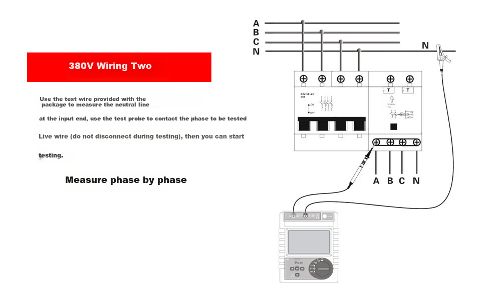 ETCR8600B Leakage Protector Tester Leakage Circuit Breaker Detector Leakage Protection Tester 6