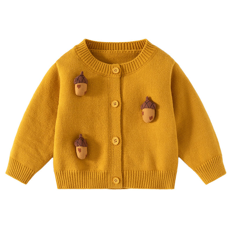 Banxidi Girls Sweater Spring 2026 New Stylish Baby Knit Cardigan Children's Spring and Autumn Knitwear Kids Clothing