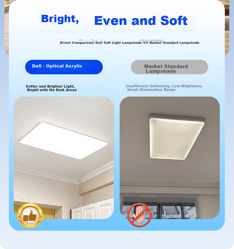 Dell Modern Minimalist Ceiling Light Ultra-Bright LED Eye-Care Living Room Bedroom Dining Lamp Zhongshan Lighting 18