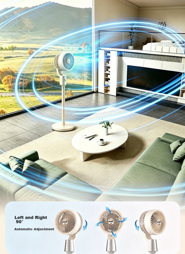 AUX Summer Hot Sale New Floor Fan Air Circulation Fan Retractable Foldable Desktop Office Table Floor 3-in-1 Home Fan Price Guarantee 618 9