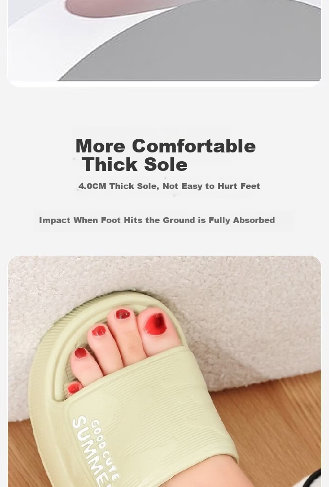 Huamei Comfortable Walking Slippers Unisex Home Shower Non-Slip Bathroom Indoor Outdoor Couple Sandals HM633 Yellow Size 36-37 12