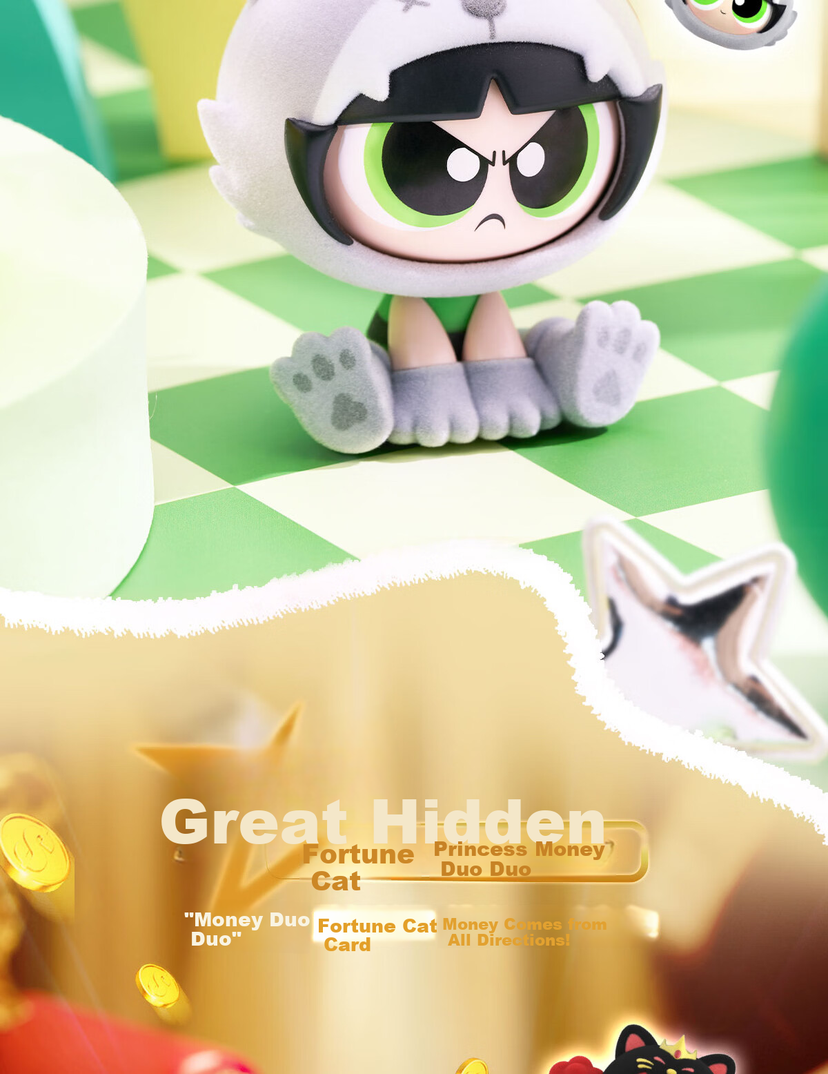 Kayou Powerpuff Girls Spin Spin Claw Special Ops Full Box Blind Box Figurine Face-Changing Doll Children's Day Gift 13