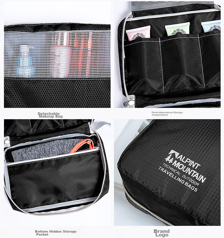 ALPINT MOUNTAIN Waterproof Toiletry Bag for Men And Women, Large Capacity Travel Makeup Organizer Pouch 9