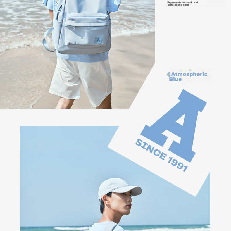 Anta Mochi Backpack Unisex Simple Large Capacity Youth Canvas Hiking Cycling Sports School Bag 28