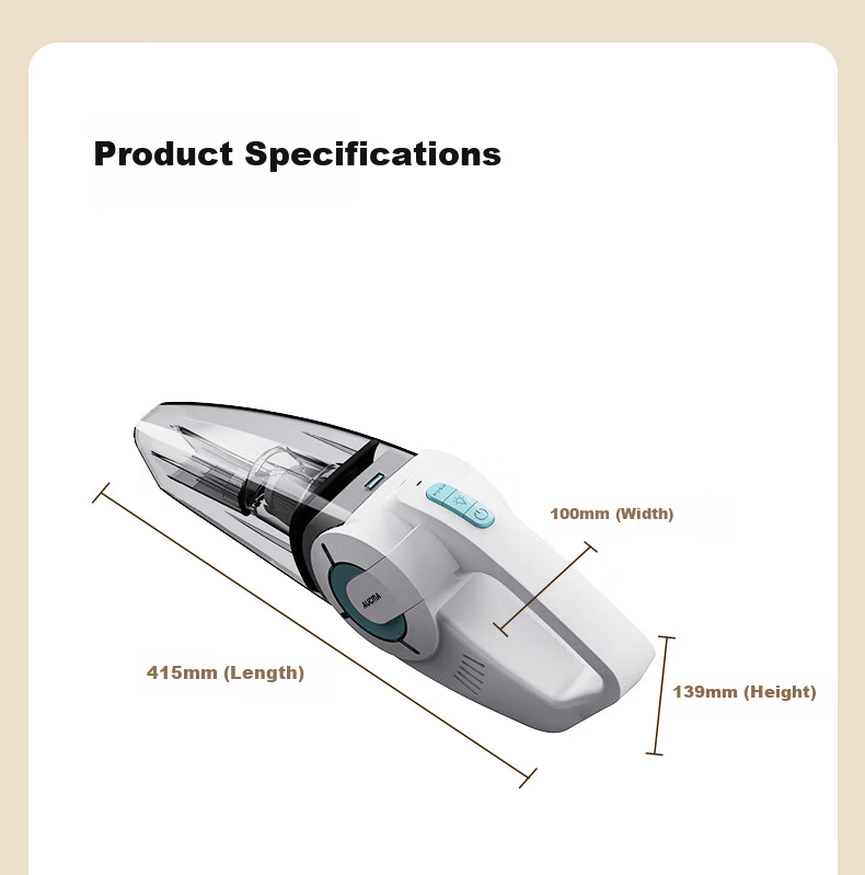 Aucma Car Vacuum Cleaner 600ml Dustbin Wireless Handheld High Suction Portable Mini Multi-functional Nozzle Powerful Dust Removal for Car Home Desktop Keyboard Cleaning 21