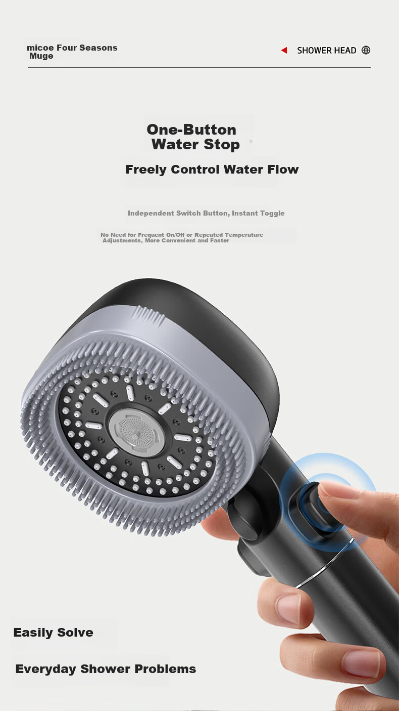 MICOE Shower Handheld High-Pressure Sprayer Multi-Function Large Panel Shower Head Bathroom HS6H 14