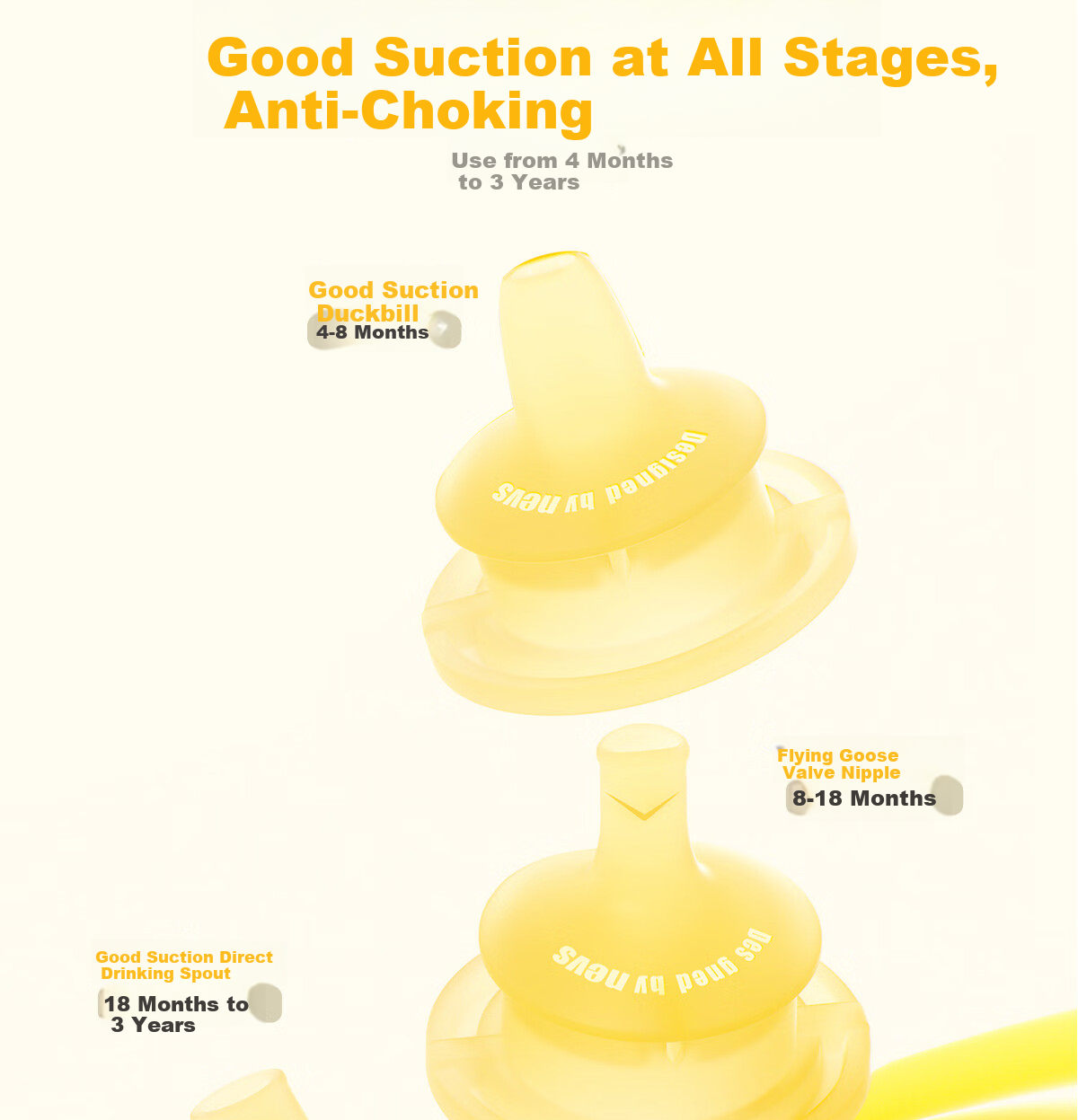 NEVS Baby Duckbill Sippy Cup Infant Training Cup Flip Lock Children's Water Cup PPSU Gravity Ball Straw Cup 300ml 4