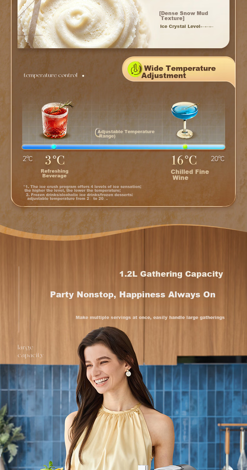 Morphyrichards Ice Crusher Machine Home Small Large Diameter Fully Automatic Fast Ice Shaving Commercial Snow Melting Machine Cold Drink Milkshake Cocktail Blender MR8002 11