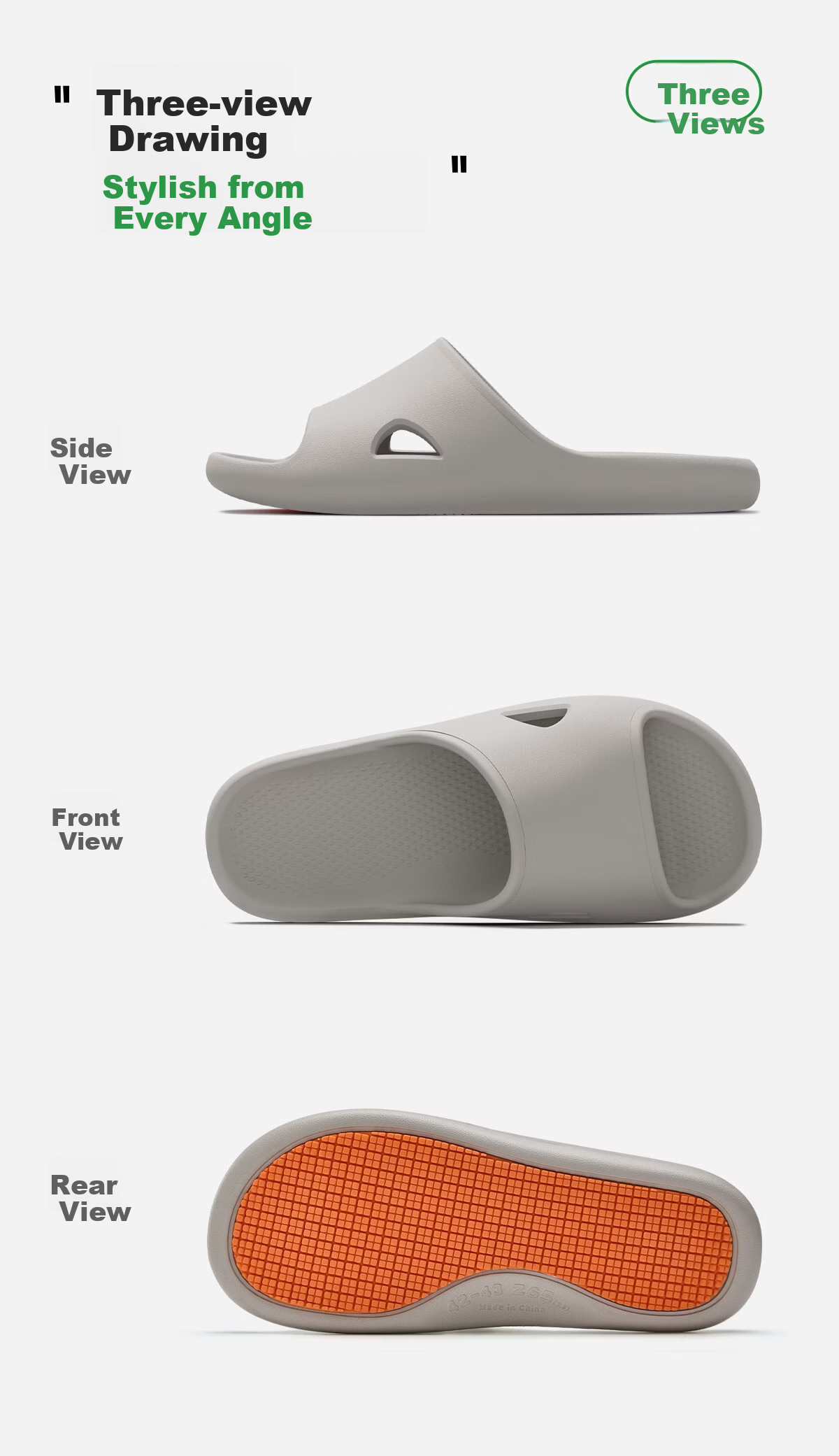 Grace Full-Sole Non-Slip Slippers Men Summer 2026 New Indoor Home Bathroom Odor-Resistant Soft Sole Cool Slippers Women 12