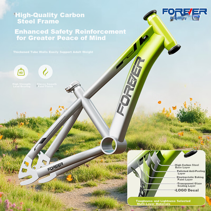 FOREVER Children's Bicycle with Training Wheels Kids Bike 14-inch for Ages 3-10