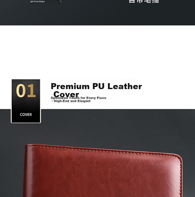 Xutong B5 Refillable Notebook Simple Leather Cover 100 Sheets 200 Pages 9-Hole Magnetic-Free Buckle Card Slot Corporate Office Meeting Record Detachable Refillable Notebook Customizable Logo 5