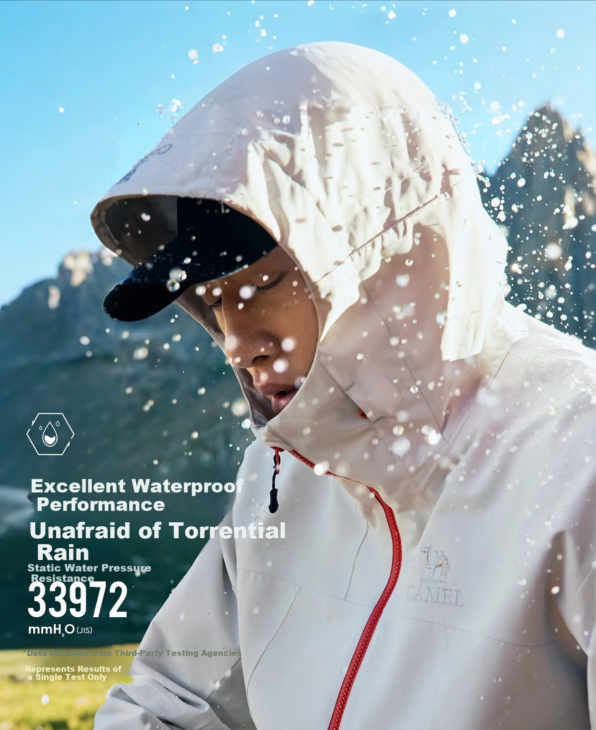 CAMEL [Wang Junkai Edition] Unisex 3-in-1 Waterproof Shell Jacket Outdoor Coat 17