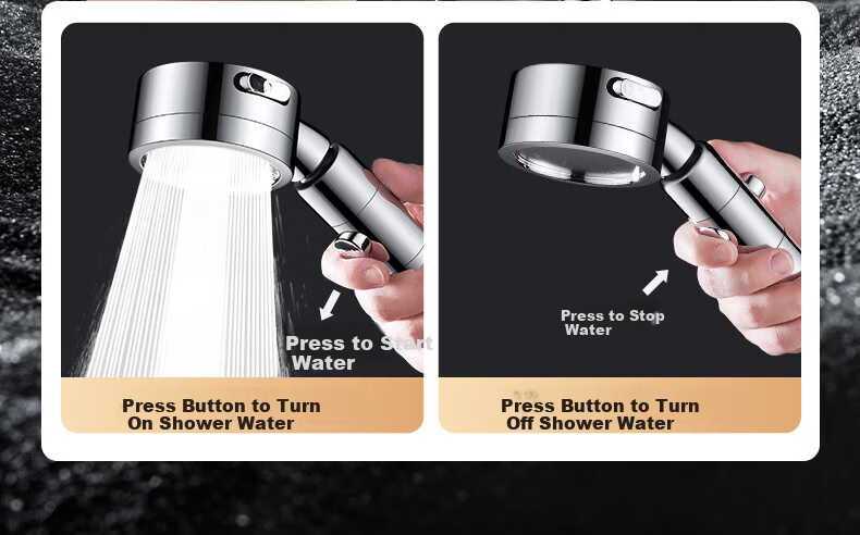 IVORPO [Germany] High-Pressure Multifunctional Handheld Shower Head with Booster and Overhead Spray 9