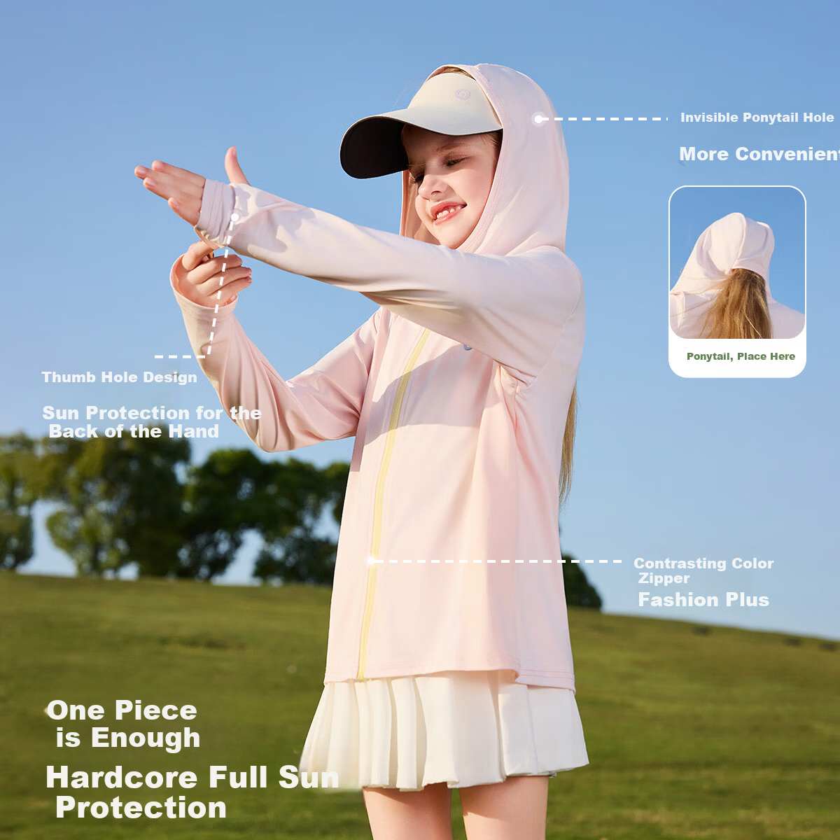 ASK JUNIOR Original Yarn Sun Protection Kids Summer UV Protection Skin Jacket Girls Teen Ice Silk Jacket