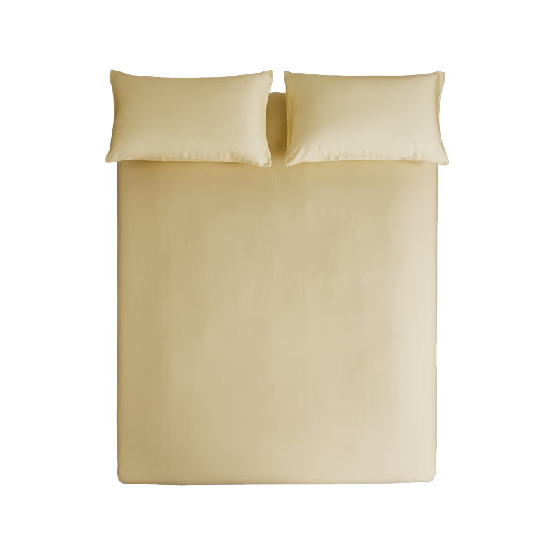 MIDO HOUSE Mingdu 100% Cotton Fitted Sheet, Pure Cotton Bed Cover, Mattress Protector, Anti-Dirt Pad, Bed Cover, 1.5x2 Meters, Champagne Gold