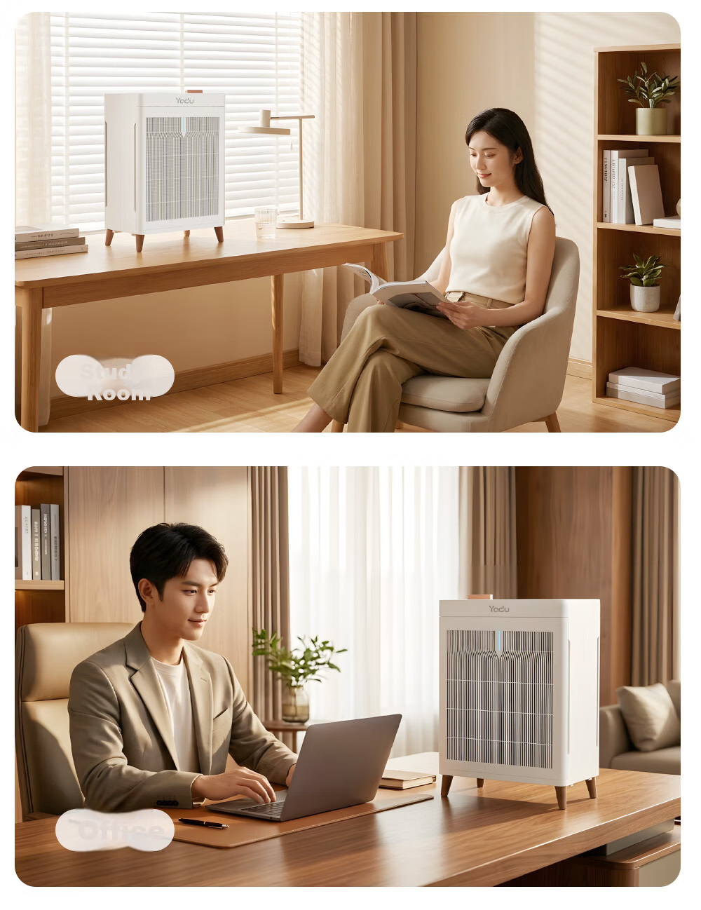 YADU Air Purifier Office Home Air Cleaner Formaldehyde and Smog Removal with Aromatherapy Box KJ320F-X1 13