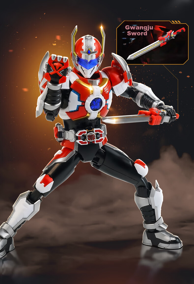 AULDEY Armor Hero Kai Ping Fei Ying Dual Form Assembly Action Figure Model, Jidian Feiying 17cm Articulated Doll 10