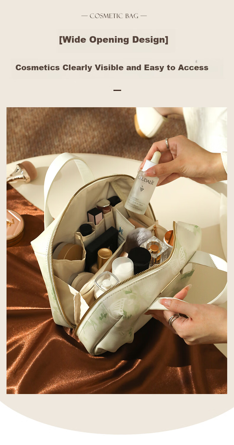 LOHO Travel Makeup Bag Portable Women's 2026 New High-Value Large Capacity Toiletry Skincare Storage Pouch Box Bag 8