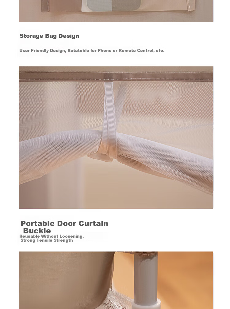 MUJI Anti-Fall Mosquito Net A-Class Full Enclosure Baby and Children's Mosquito Net Home Use Three-Door 1.5x2m Bed 10