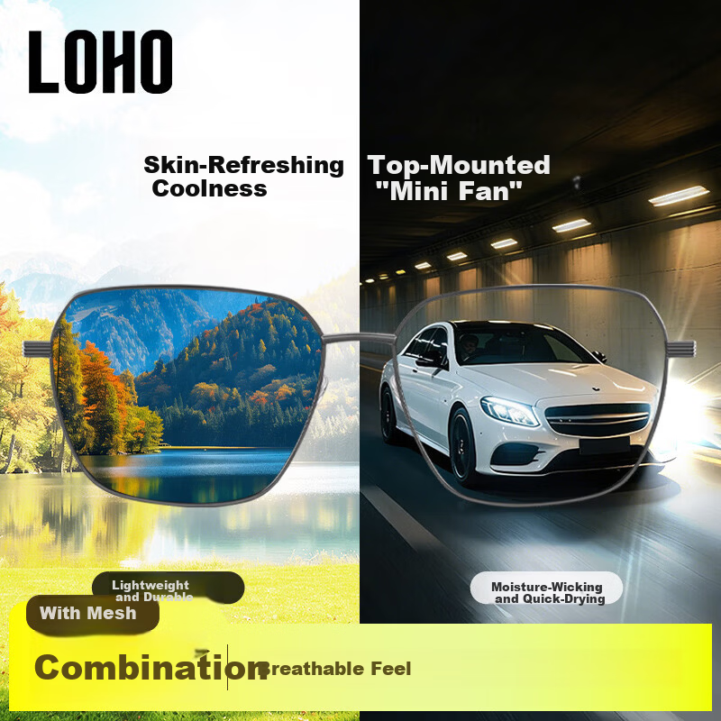 LOHO Men's Polarized Sunglasses Driving UV Protection Father's Day Gift