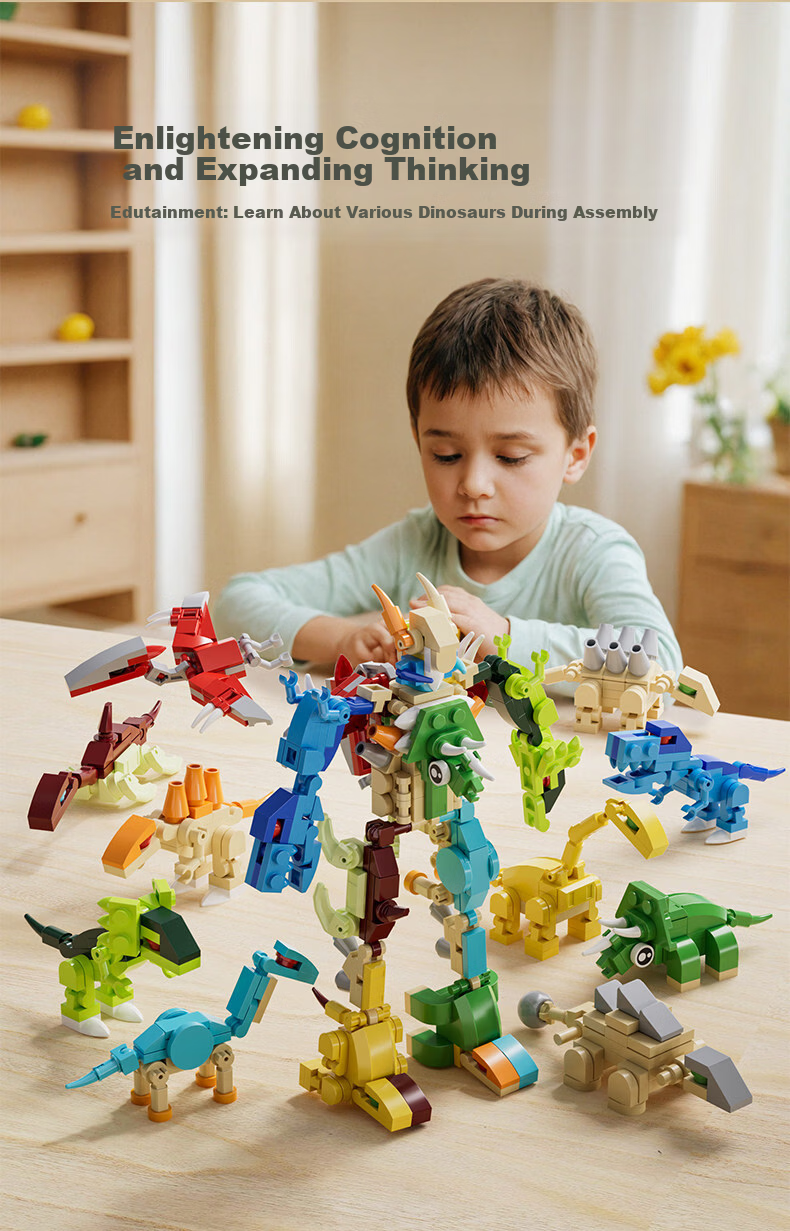 JEPPE Dinosaur Toy Blind Box Small Building Blocks Student Prize DIY Assembly Kids Kindergarten Children's Day Gift 10