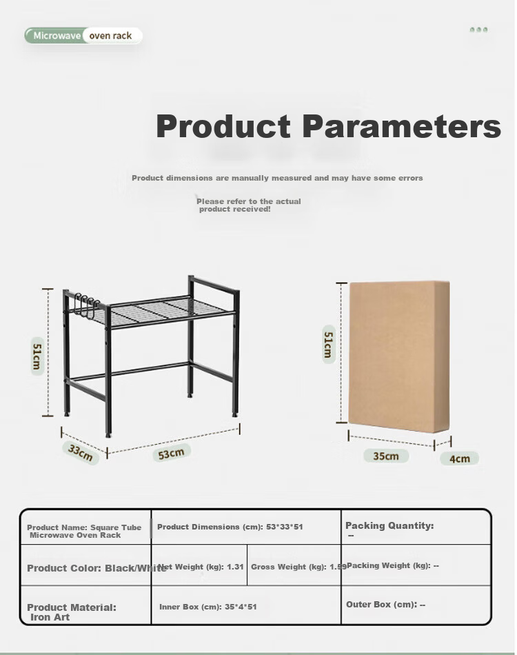 Ouranzo Kitchen Storage Rack Microwave Oven Rack Oven Rack Household Countertop Rice Cooker Storage Rack Multifunctional Storage Rack 2
