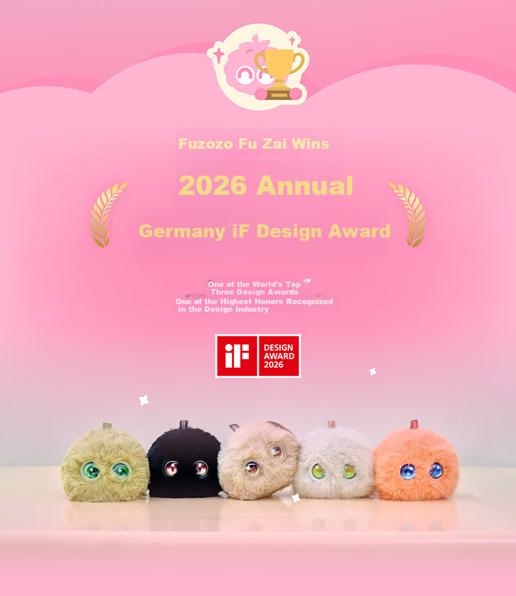 Fuzozo AI Emotional Trend Plush Companion Robot Electronic Pet Portable Five Elements Fire 2