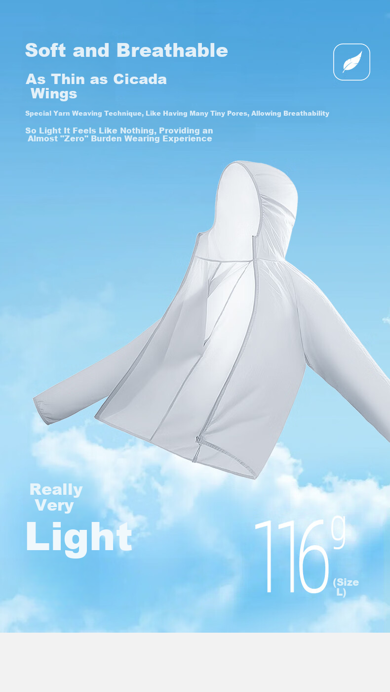 Baleno S&K Series Solid Color Sun Protection Jacket Men Summer New Casual Lightweight Cardigan Men's Outerwear 5